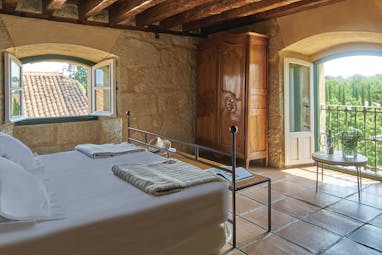 Hacienda Zorita Heart of Spain suite bed cosy décor tiled floors garden views