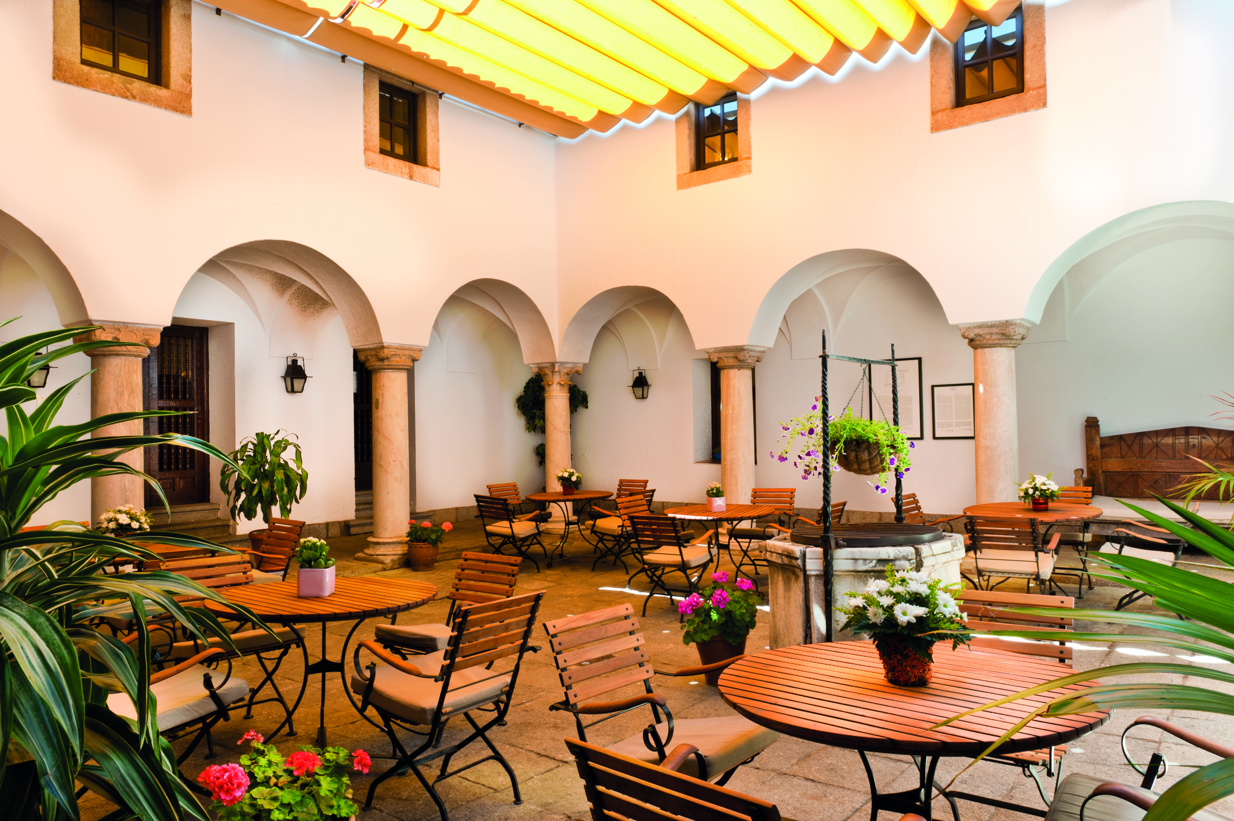 Parador de Merida Heart of Spain courtyard outdoor seating area 