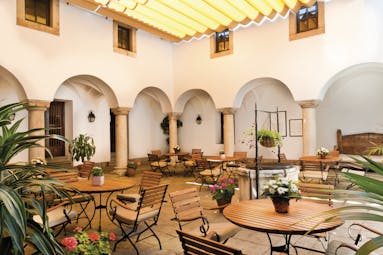 Parador de Merida Heart of Spain courtyard outdoor seating area 