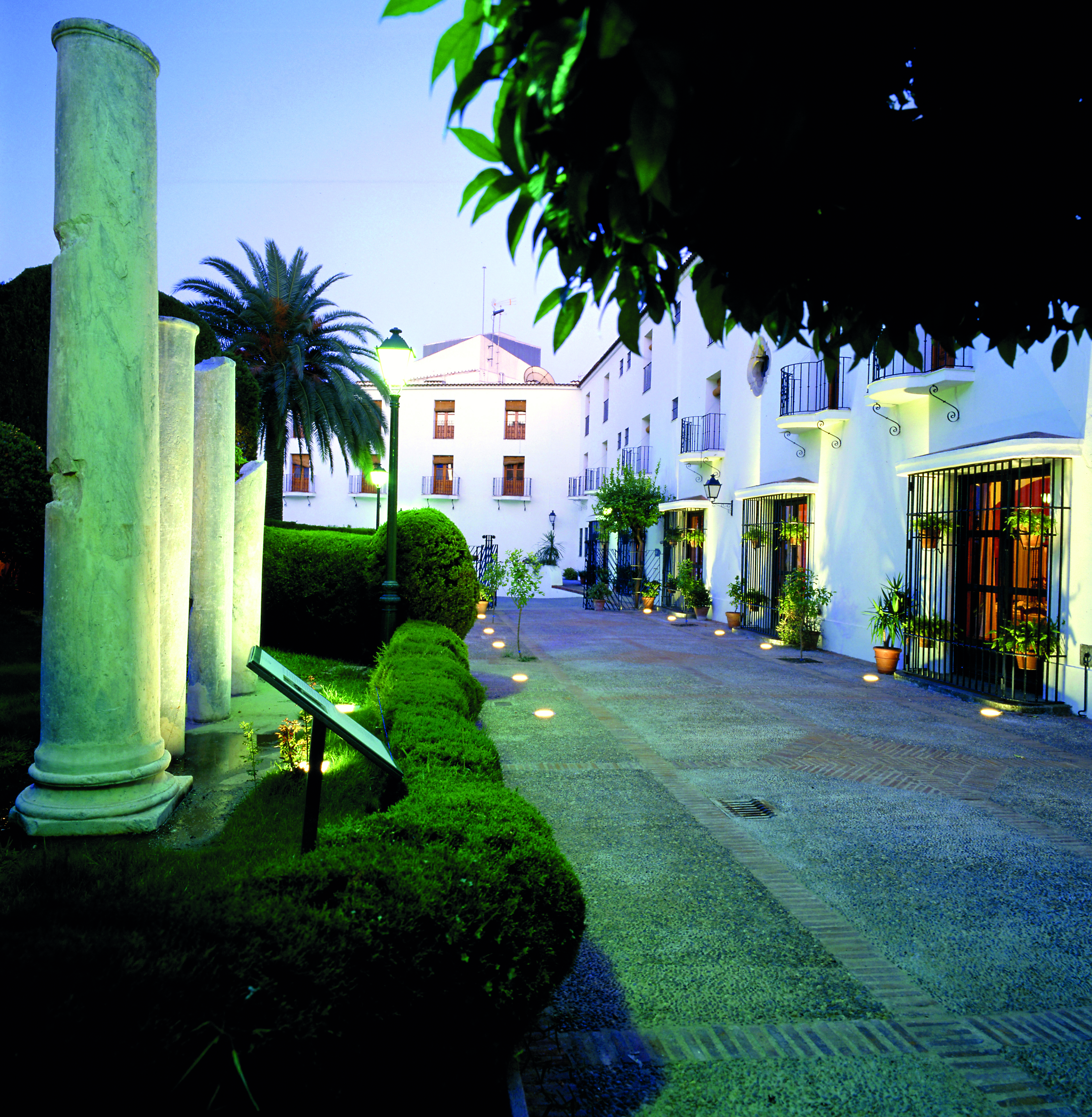 Parador de Merida Heart of Spain patio hotel exterior ancient columns