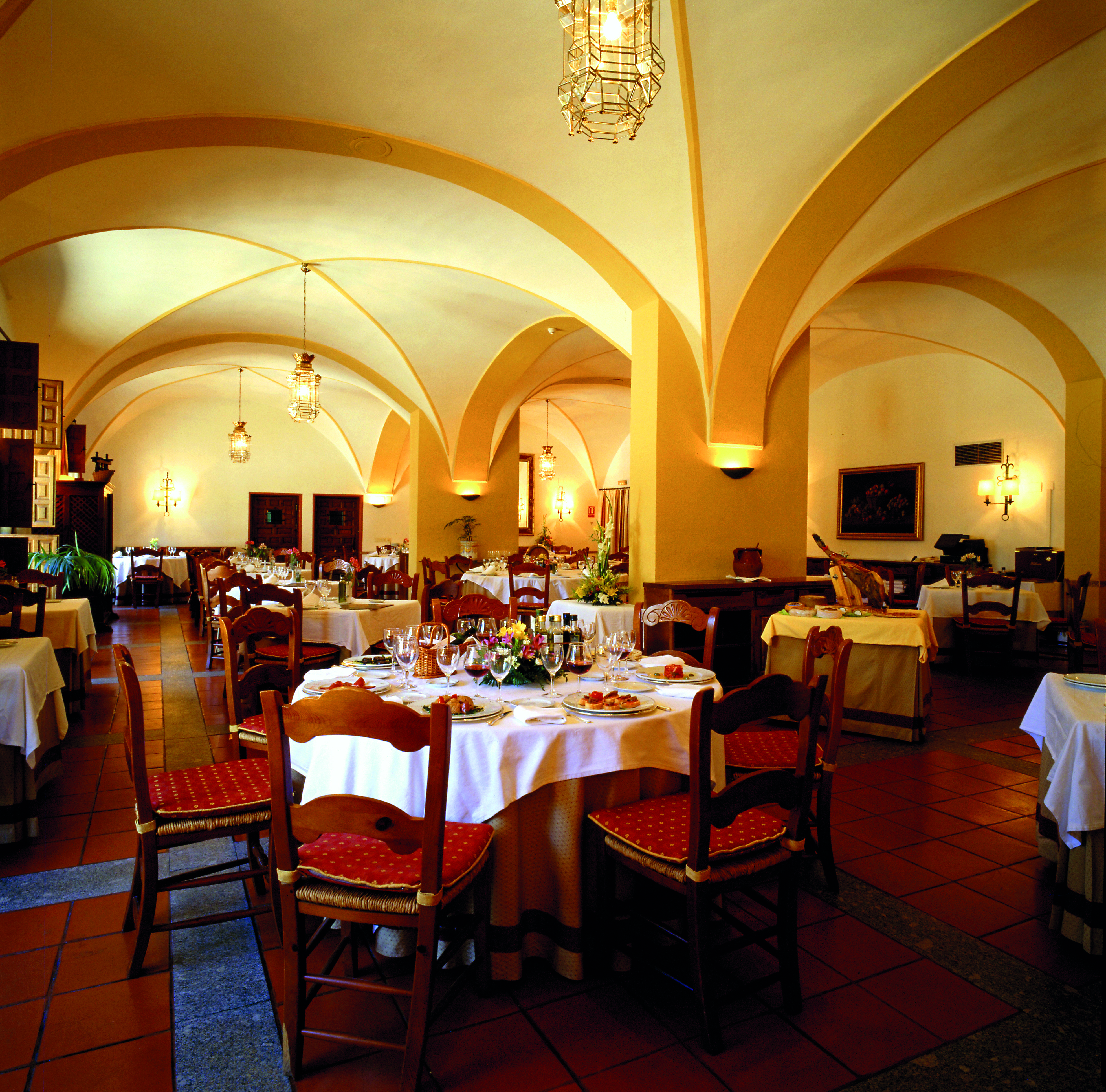 Parador de Merida Heart of Spain restaurant indoor dining area traditional décor