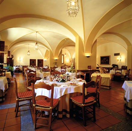 Parador de Merida Heart of Spain restaurant indoor dining area traditional décor