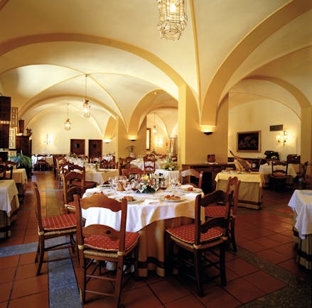Parador de Merida Heart of Spain restaurant indoor dining area traditional décor