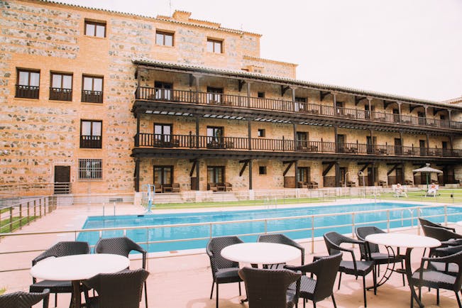 Parador de Toledo Heart of Spain exterior pool hotel building poolside
