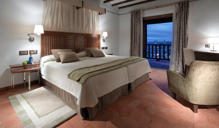 Parador de Toledo Heart of Spain superior double bed armchair balcony modern décor