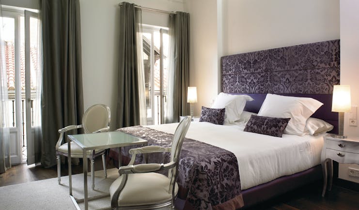 Hospes Madrid dreamer room bed balconies chairs contemporary décor