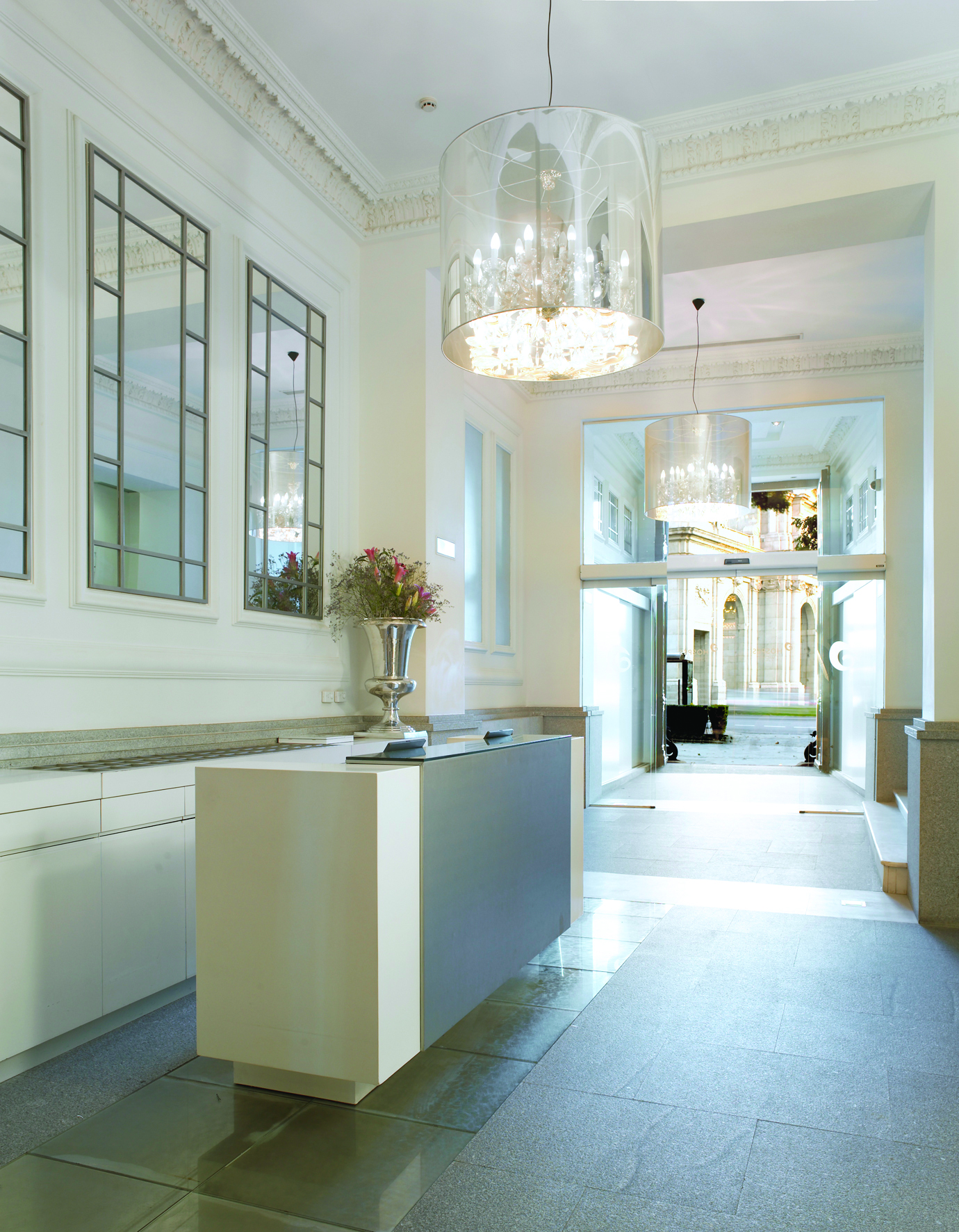 Hospes Madrid lobby white contemporary décor