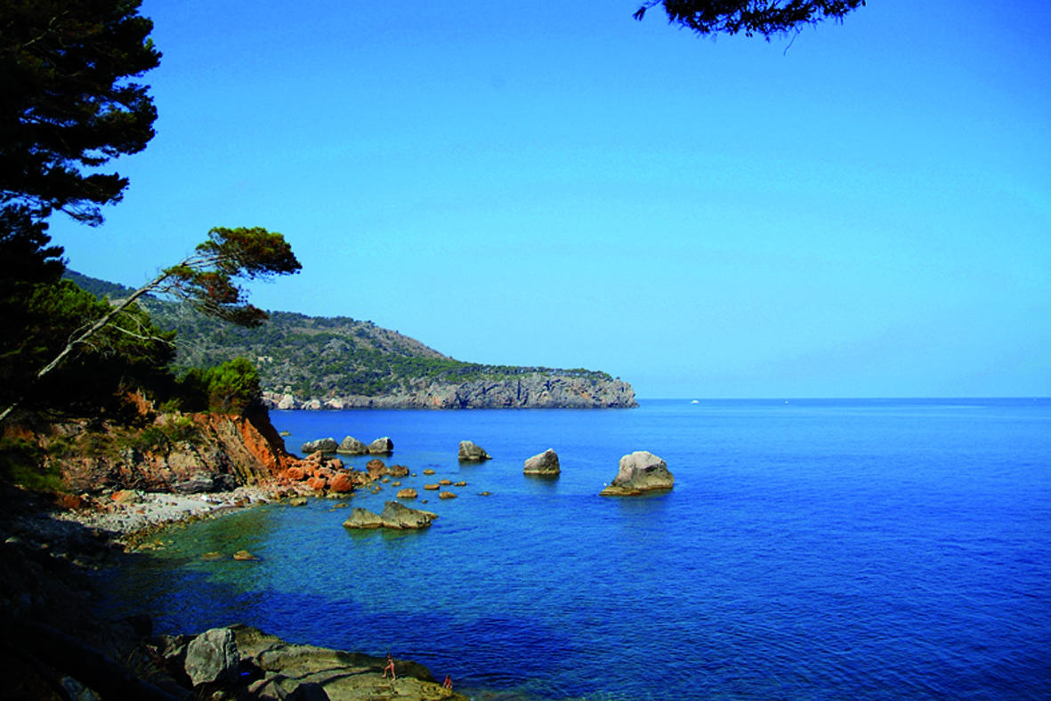 Belmond la Residencia Mallorca private beach view of rocky beach and sea