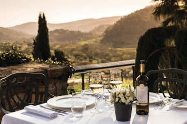 Gran Hotel Son Net Mallorca terrace outdoor dining countryside views