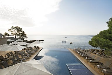 Hospes Maricel Mallorca shot of infinity pool overlooking sea