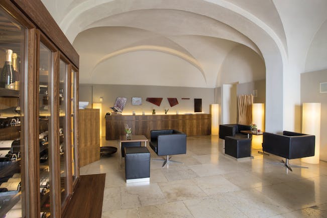 Convent de la Missio Mallorca reception desk leather seats modern décor original building features 