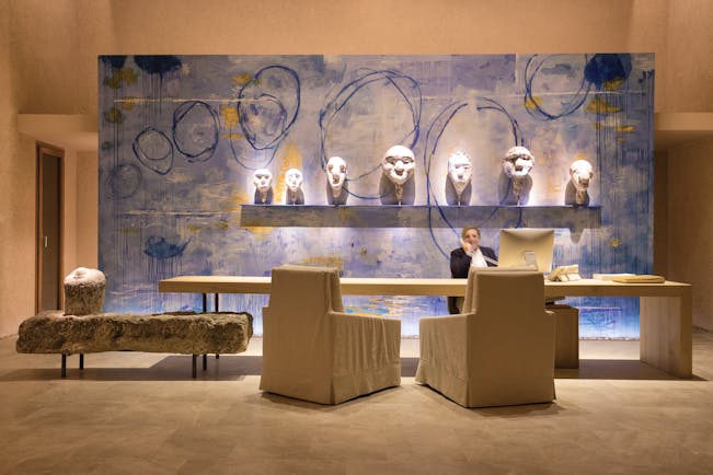 Pleta de Mar Mallorca reception desk abstract art modern decor