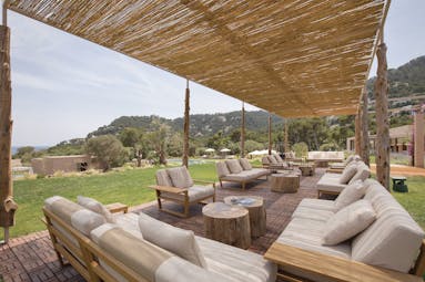 Pleta de Mar Mallorca terrace outdoor seating area overlooking grounds and sea