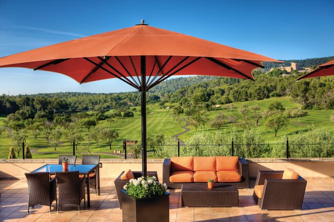 Sheraton Arabella Mallorca terrace outdoor seating area countryside views