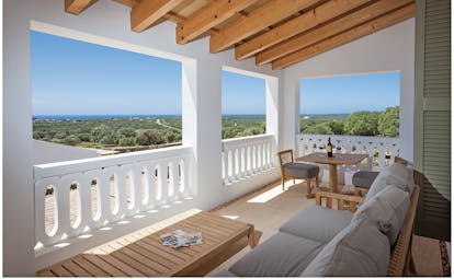 Torralbenc Menorca grand seaview terrae outdoor seating area views to the sea