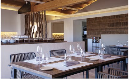 Torralbenc Menorca restaurant indoor dining area elegant décor