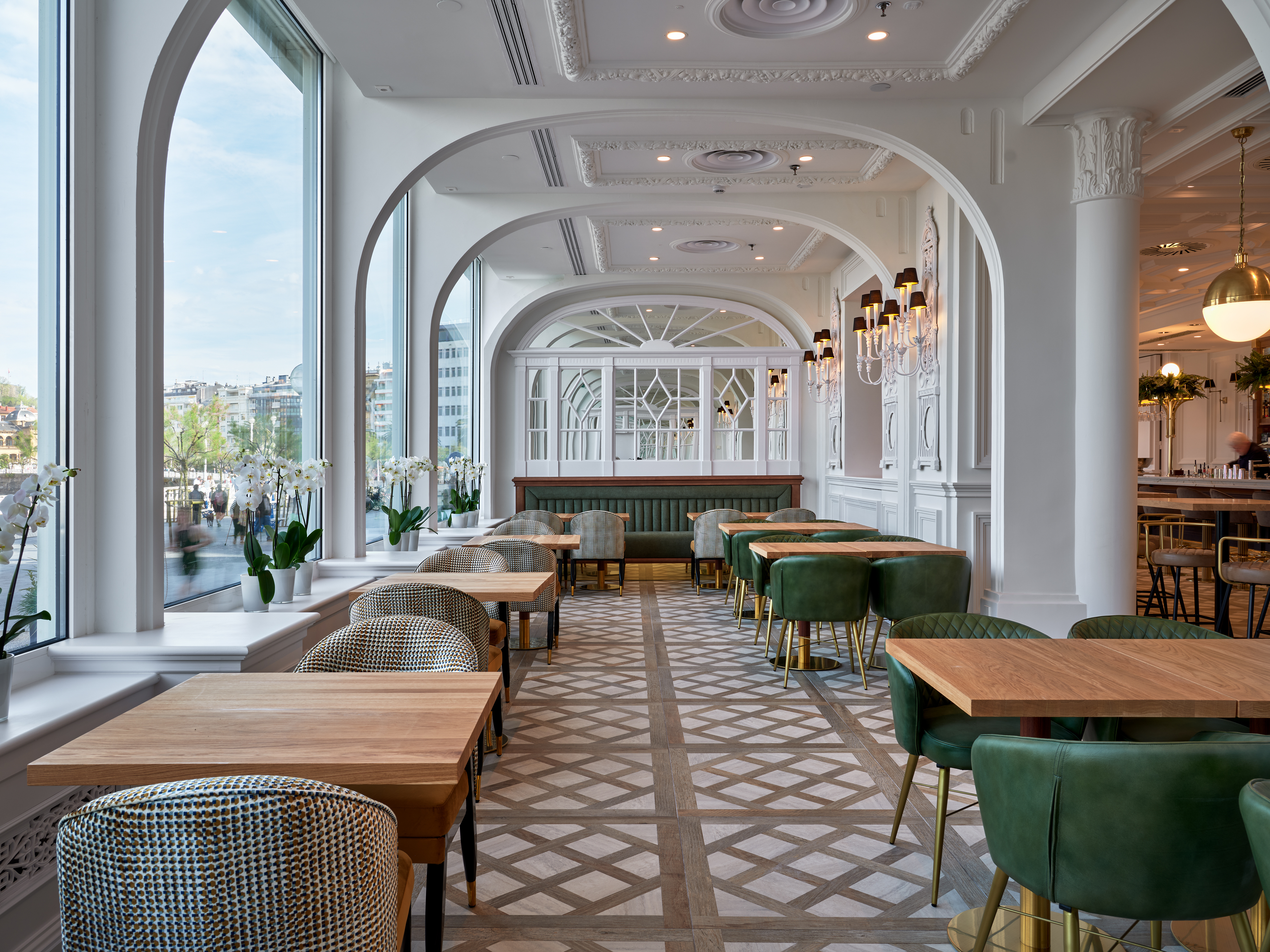 Plush hotel on the beach in San Sebastian