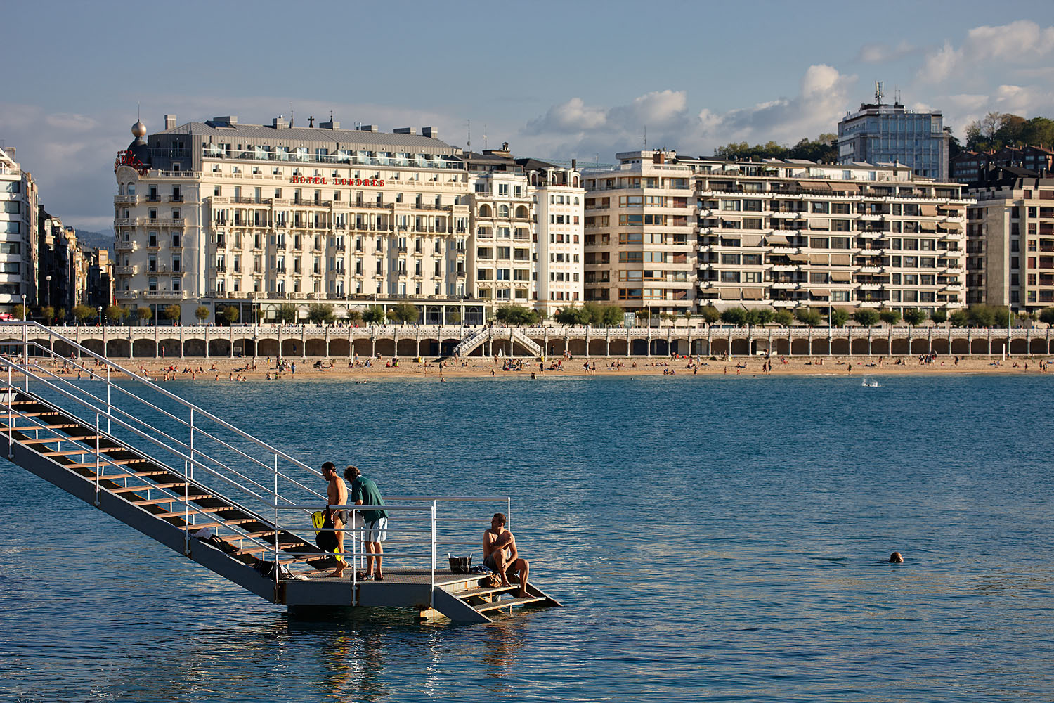 Plush hotel on the beach in San Sebastian