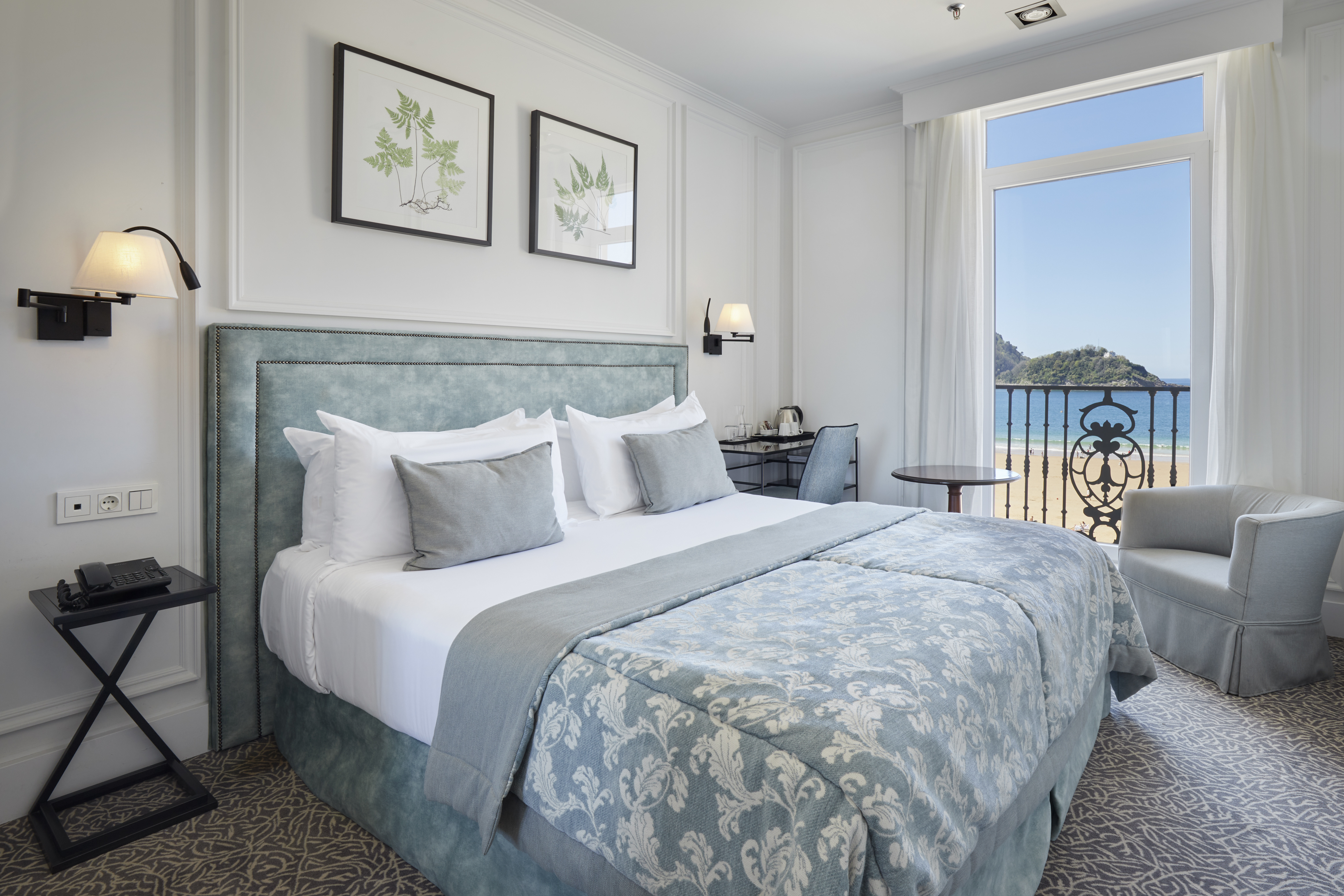 Plush hotel on the beach in San Sebastian