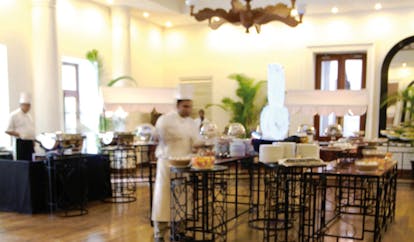Mount Lavinia Hotel Sri Lanka Chinese lounge chefs preparing food in indoor dining area 