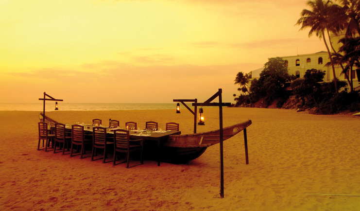 Mount Lavinia Hotel Sri Lanka Seafood Cove boat private dining on beach on boat