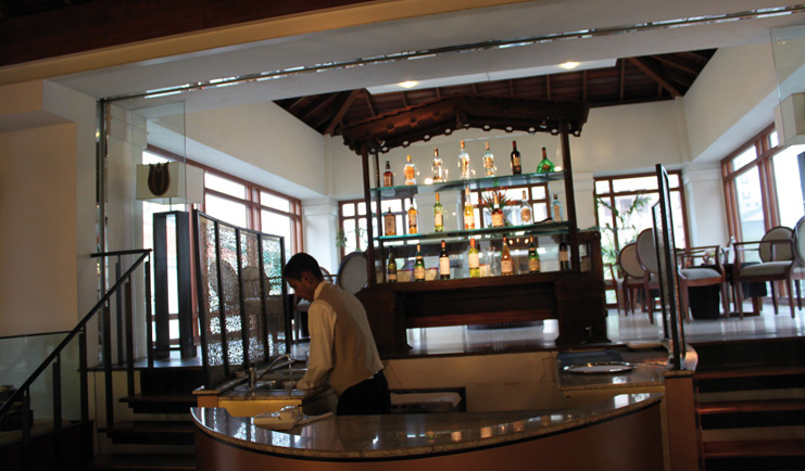 Galle Face Hotel Sri Lanka bar duplex bar with indoor seating area