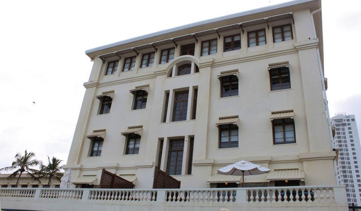 Galle Face Hotel Sri Lanka exterior hotel with windows and awnings