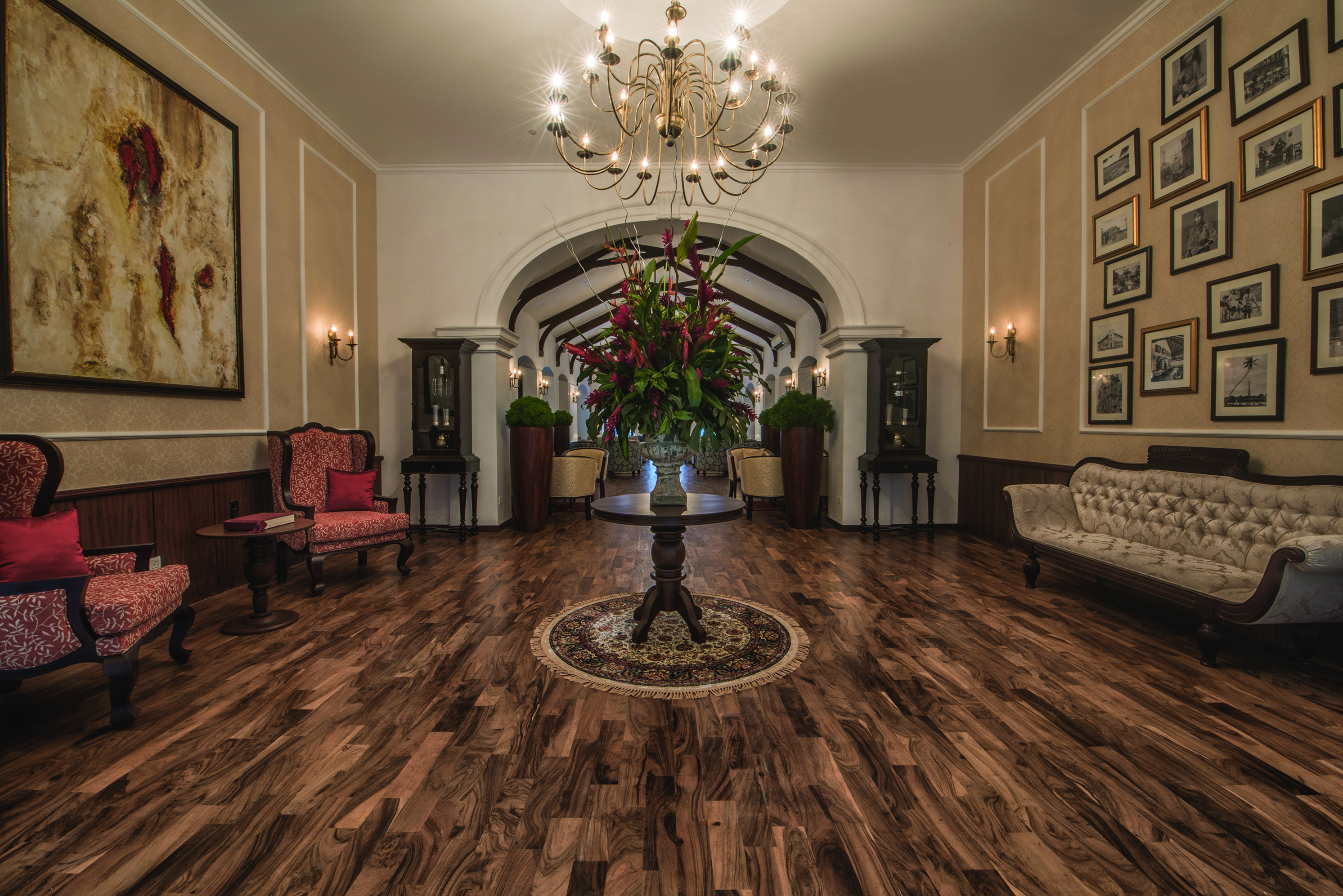 Uga Residence bar lounge, candelabra, elegant decor