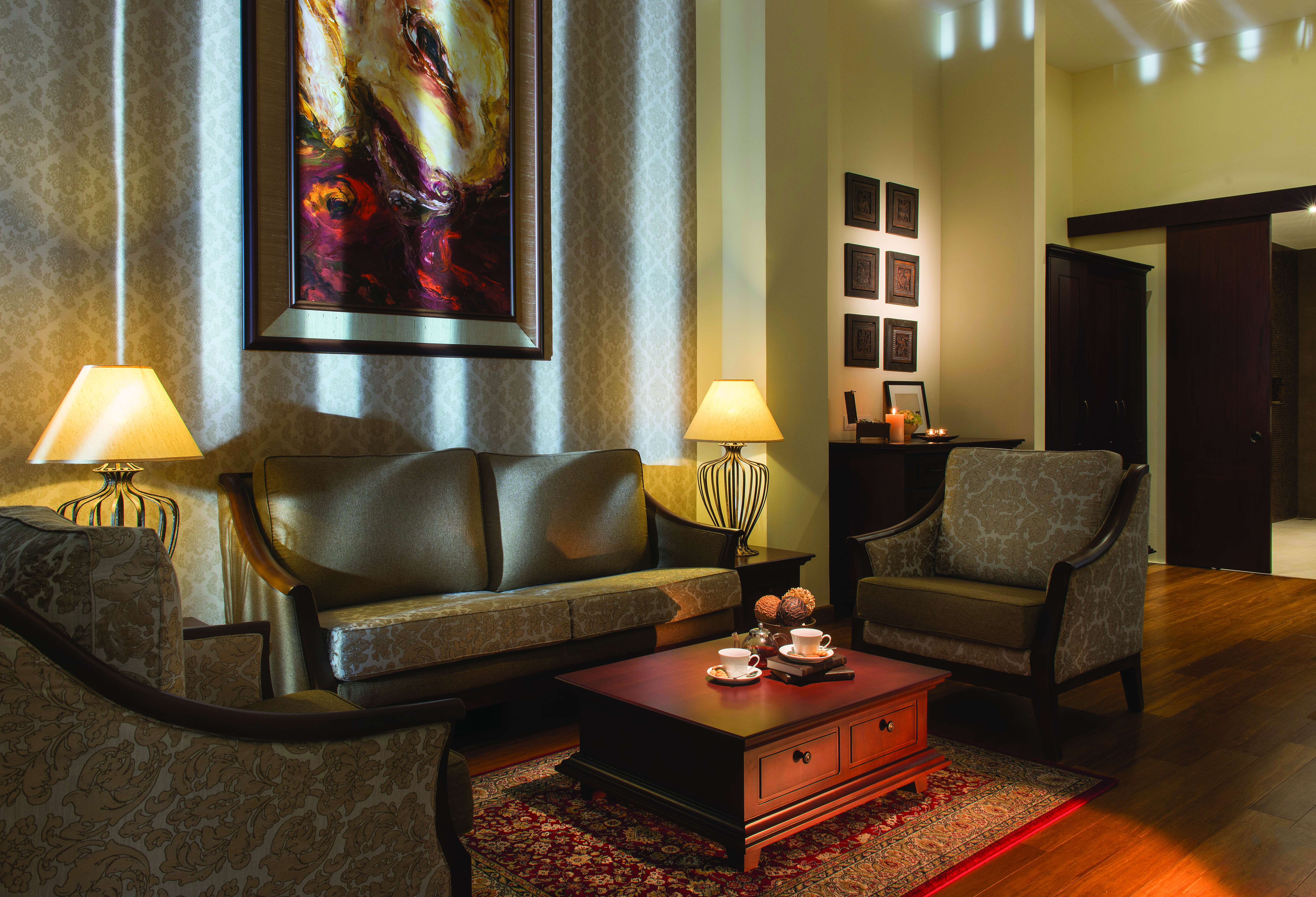 Uga Residence lounge, sofas and armchairs, traditional decor