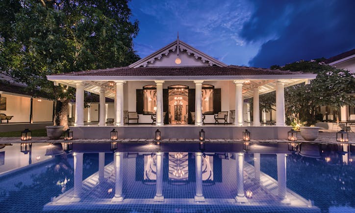 Uga Residence Sri Lanka pool at night lobby building in background