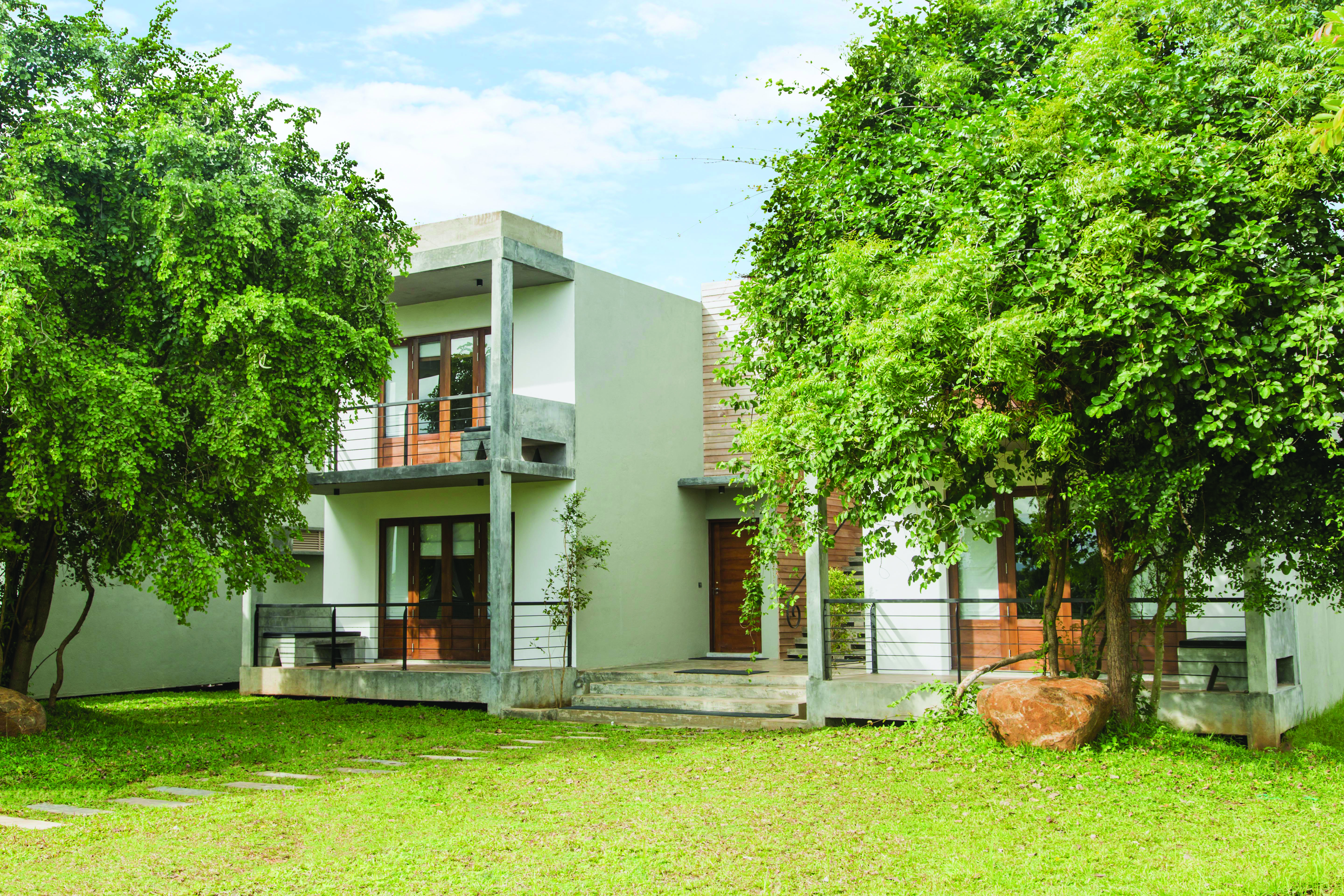Aliya Sri Lanka chalet exterior buildings lawns trees