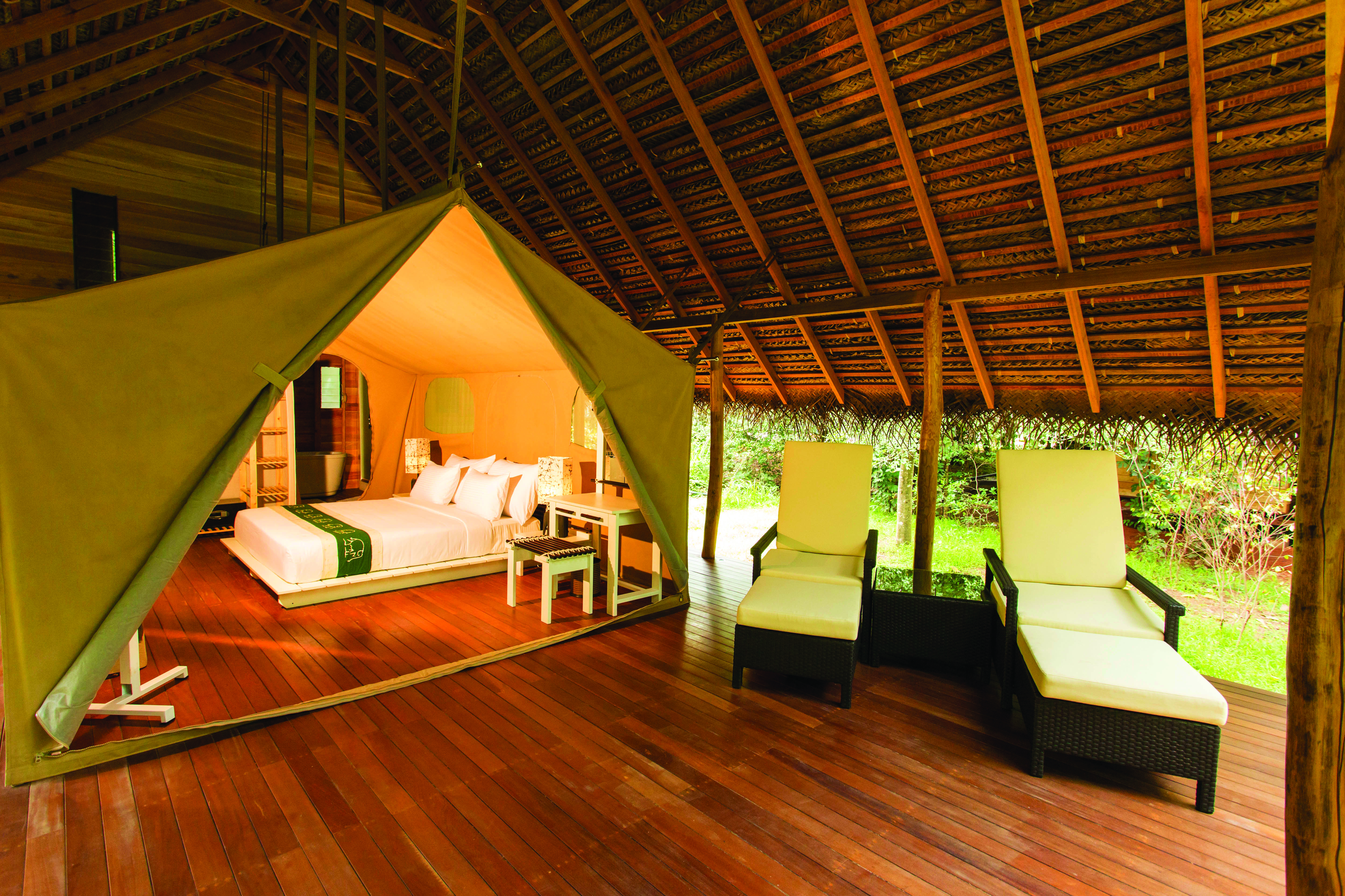 Aliya Sri Lanka luxury tent interior bed dressing area bathroom terrace