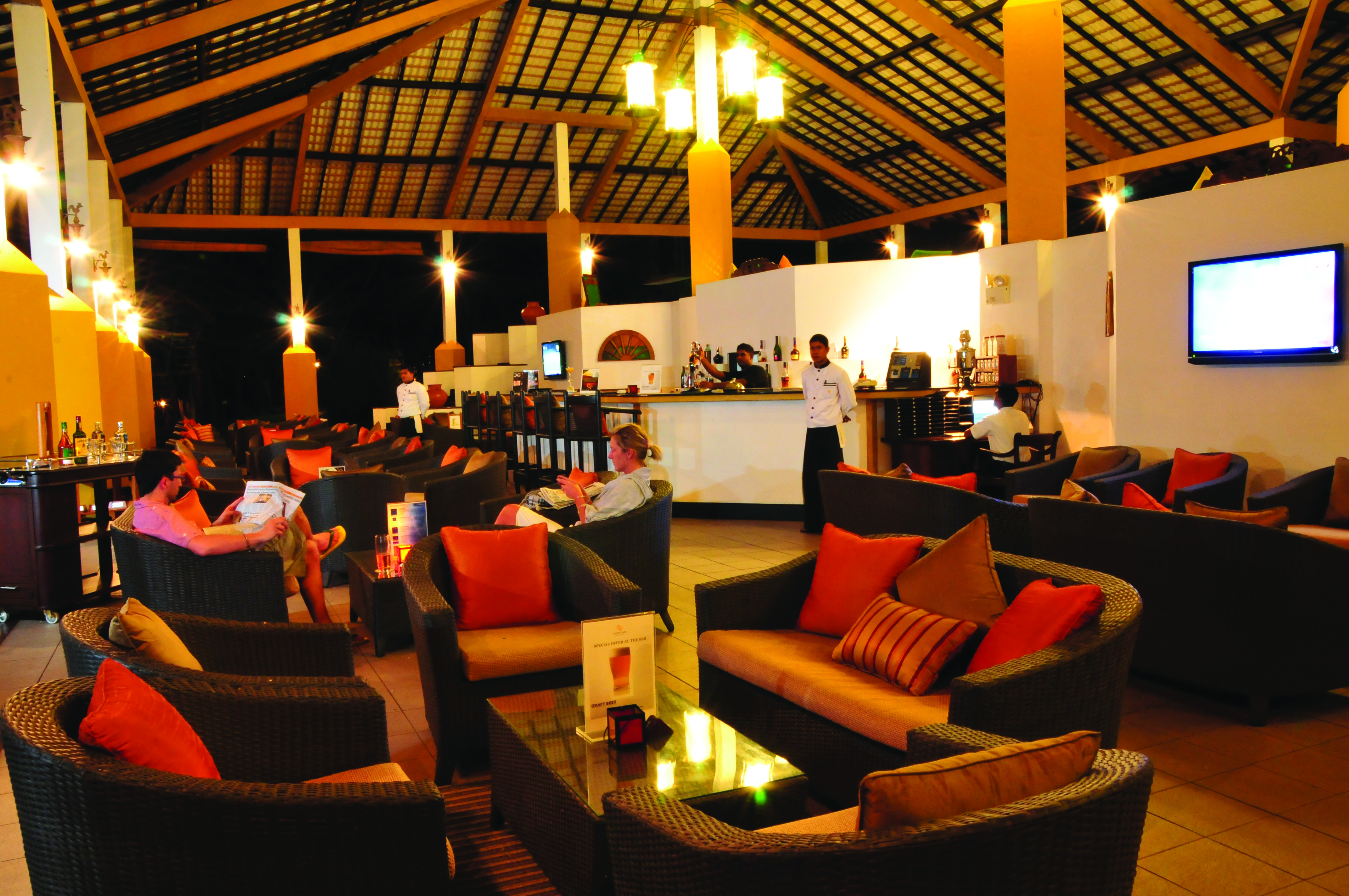 Amaya Lake Resort Sri Lanka bar indoor dining area modern décor