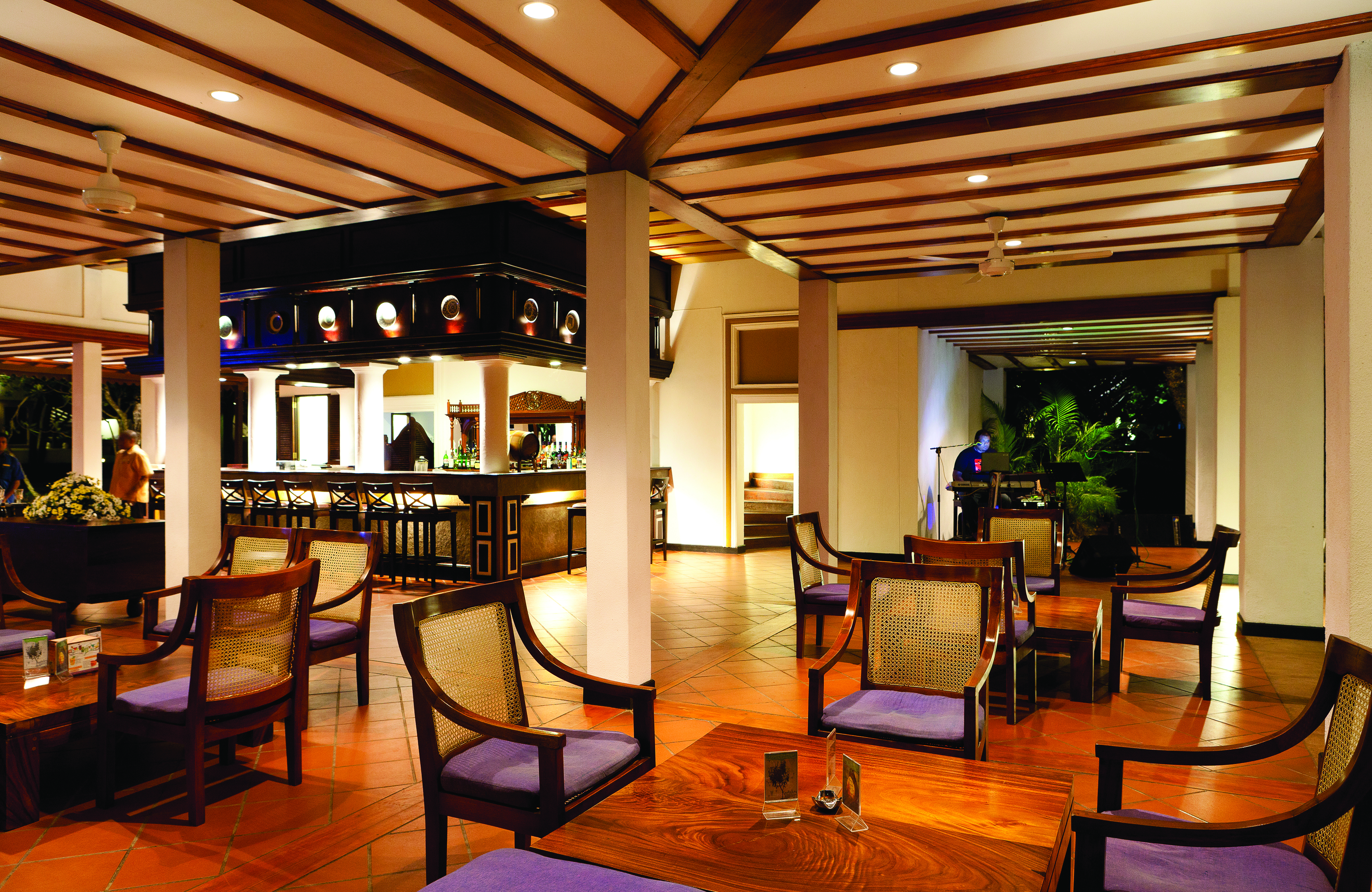Cinnamon Lodge Sri Lanka bar indoor seating area authentic décor