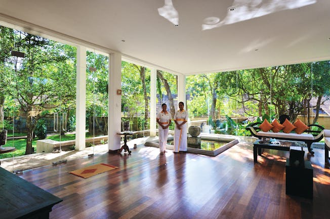 Cinnamon Lodge Sri Lanka spa room plunge pool large windows overlooking gardens 