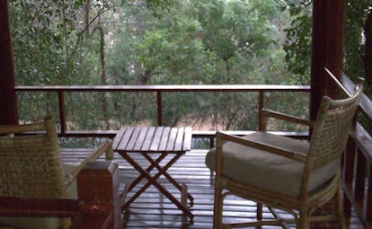 Deer Park Sri Lanka forest view armchairs in lookout in forest