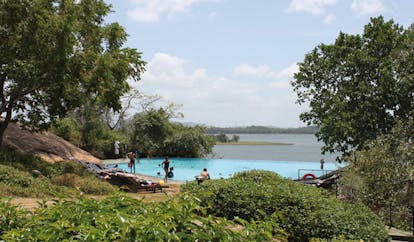 Heritance Kandalama Sri Lanka garden pool loungers and sea view