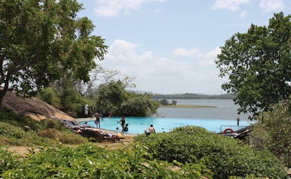 Heritance Kandalama Sri Lanka garden pool loungers and sea view