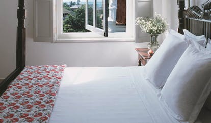 Amangalla  Sri Lanka suite bedroom flowers window view