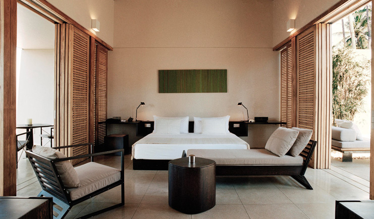 Amanwella Sri Lanka bedroom chaise longue patio access