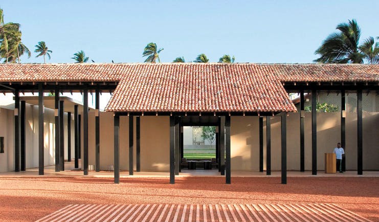 Amanwella Sri Lanka entrance veranda black columns