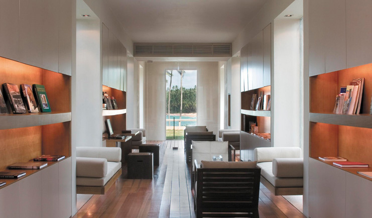 Amanwella Sri Lanka library armchairs minimalist decor