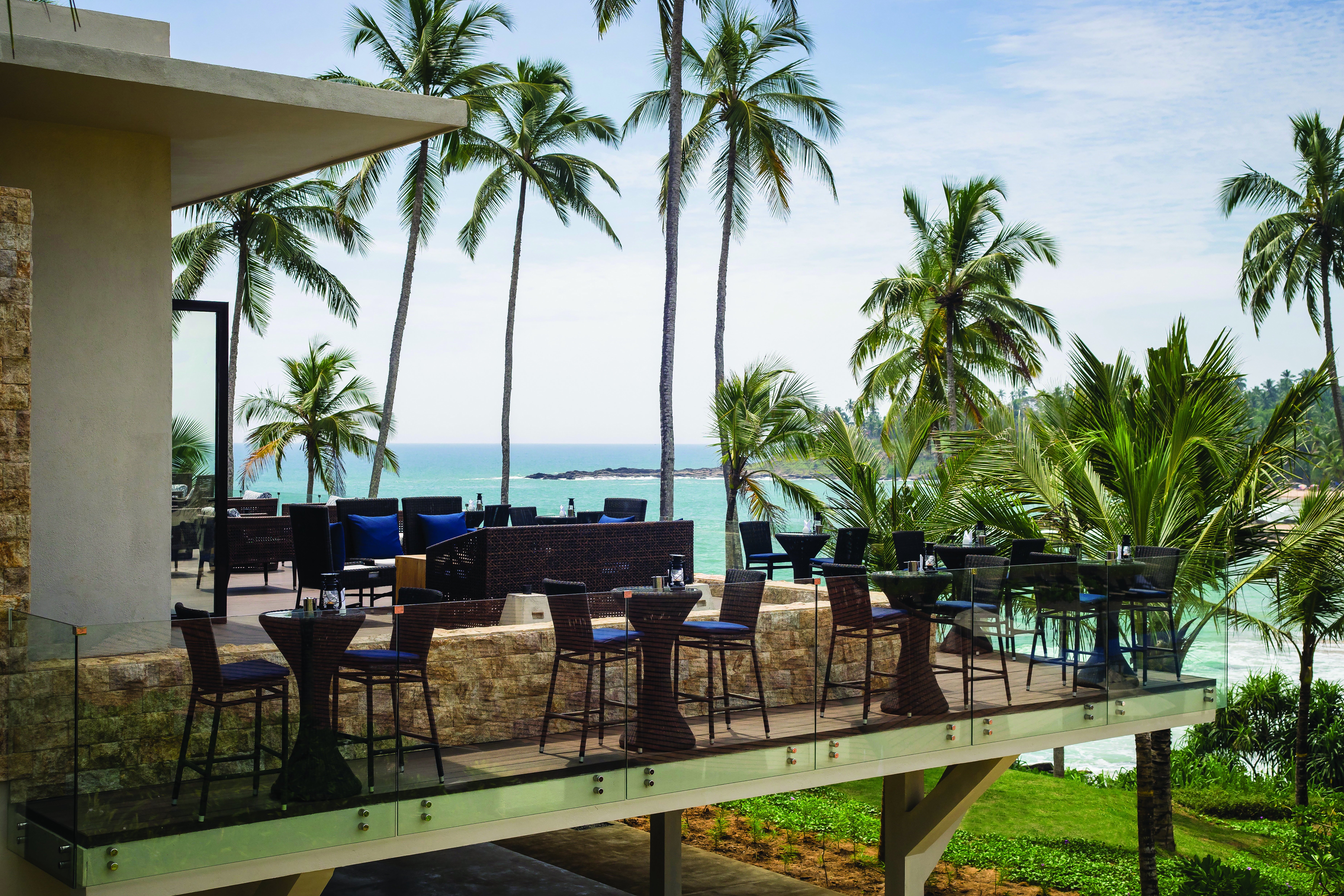 Anantara Peace Haven Tangalle Sri Lanka dining balcony outdoor seating overlooking ocean