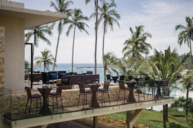 Anantara Peace Haven Tangalle Sri Lanka dining balcony outdoor seating overlooking ocean