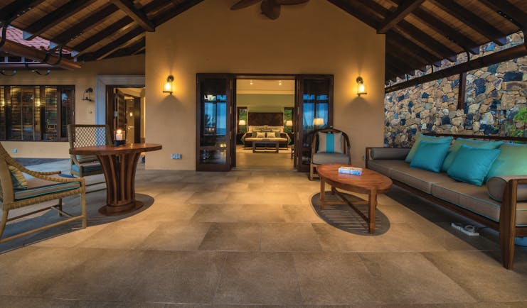Cape Weligama Sri Lanka villa exterior private patio outdoor seating area