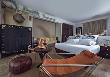 Casa Colombo Mirissa Sri Lanka lounge pool master suite interior bed chairs elegant décor