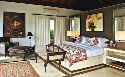 Elysium Villa Sri Lanka guest room bed armchair modern décor