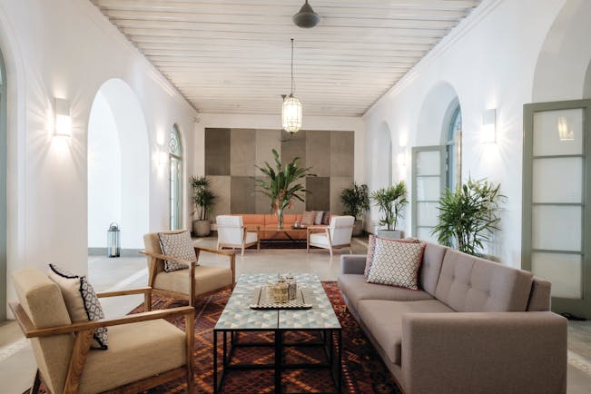 Fort Bazaar Sri Lanka lobby indoor seating area sofas armchairs elegant décor