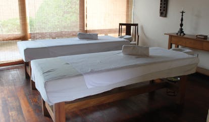 Jetwing Lighthouse Sri Lanka spa treatment room two spa beds