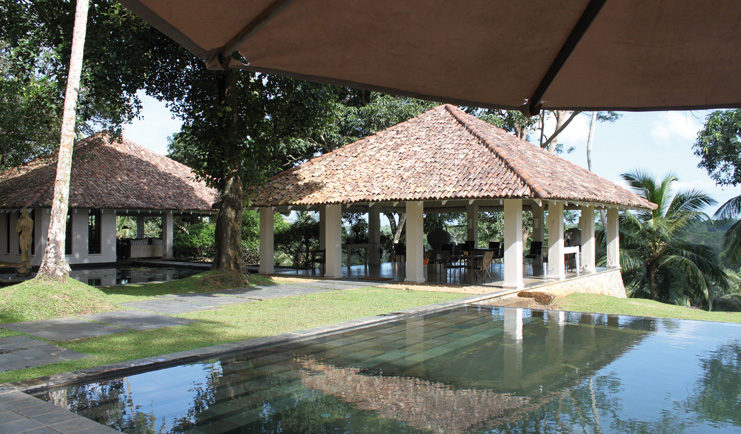 Kahanda Kanda Sri Lanka dining pavilion pool open air bungalow and swimming pool